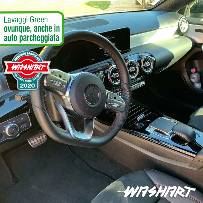 Washart settore automotive, eseguiamo protocolli di lavaggio senz'acqua