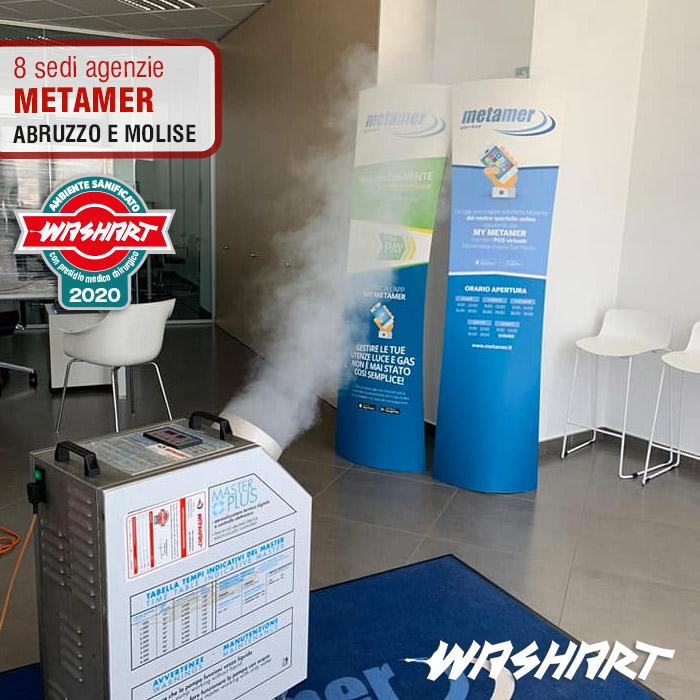 Washart 8 sedi Metamer in Abruzzo e Molise disinfezione