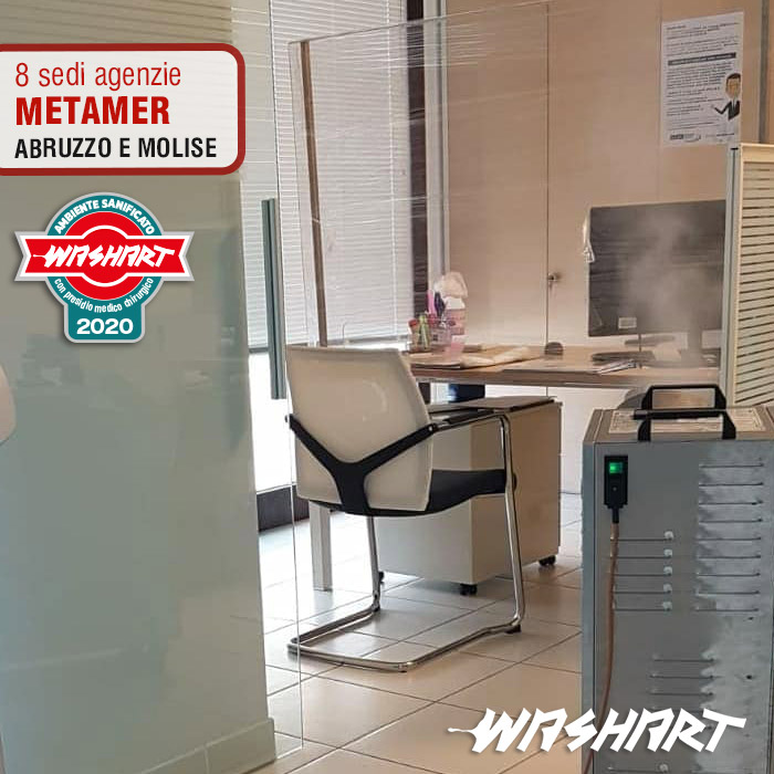 Washart 8 sedi Metamer in Abruzzo e Molise interventi periodici di disinfezione